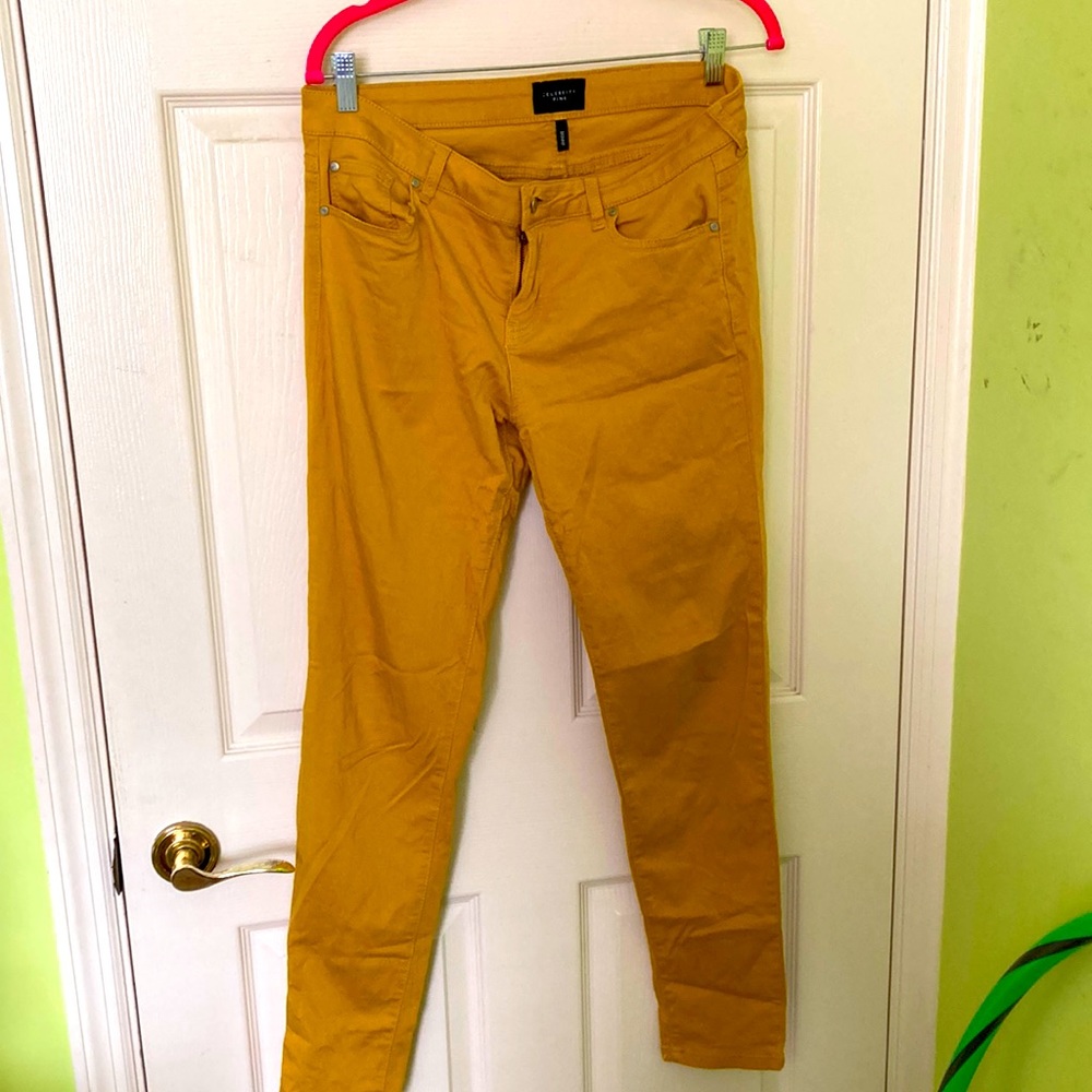 Celebrity Pink Mustard Yellow Skinny Jeans